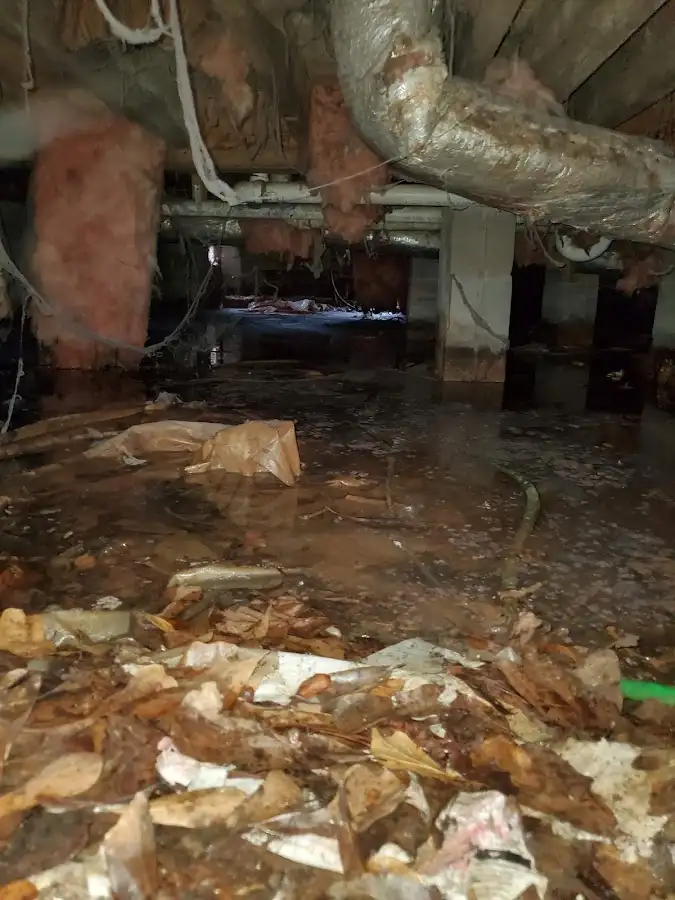 Crawl space flood assessment for Commercial Water Damage Restoration in Kerrville